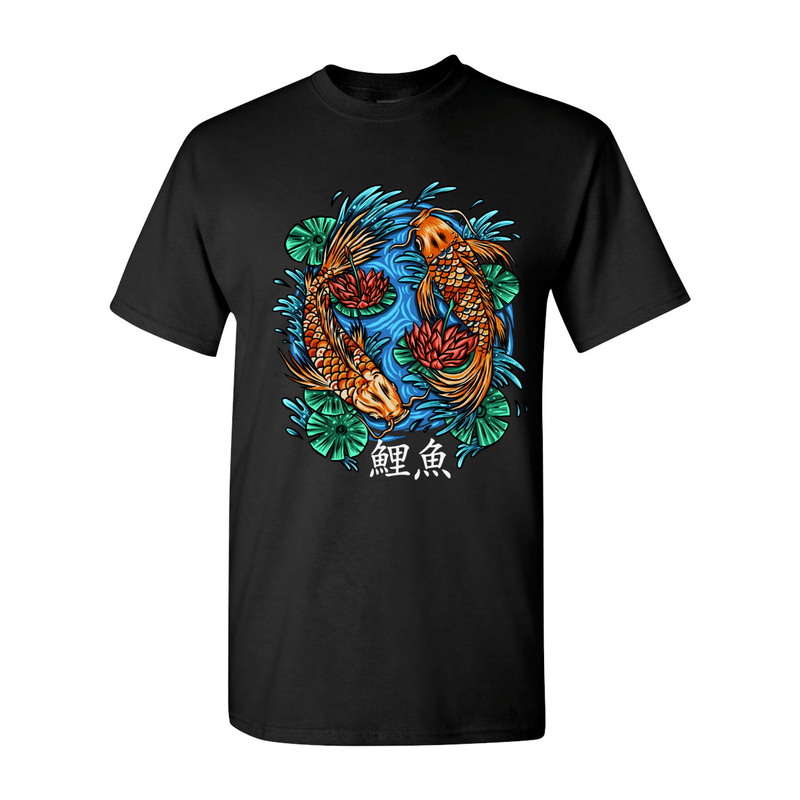 Print Melon Inc. T-Shirts 2XL / Black Koi Fish T