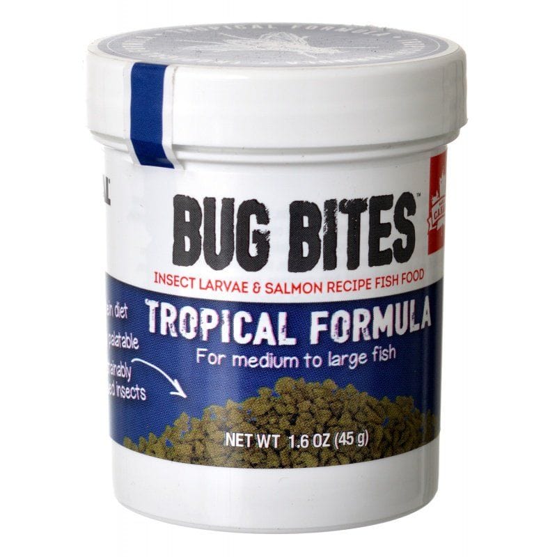 Coachella Valley Aquatics Fluval Bug Bites Tropical Formula Granules for Medium-Large Fish 1.6oz Jar